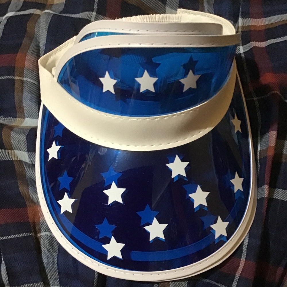 White & Blue Visors